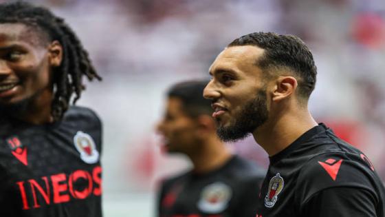 Amine GOUIRI of Nice before the Ligue 1 Uber Eats match between OGC Nice and Olympique de Marseille at Allianz Riviera on August 28, 2022 in Nice, France. (Photo by Johnny Fidelin/Icon Sport via Getty Images)