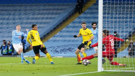 اهداف مباراة مانشستر سيتي ودورتموند في دوري الابطال ( 2-1 )