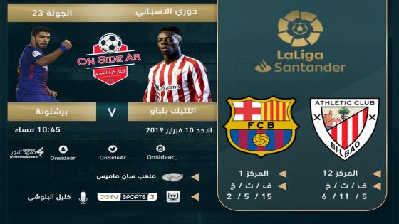 مباراة برشلونة واتلتيك بلباو