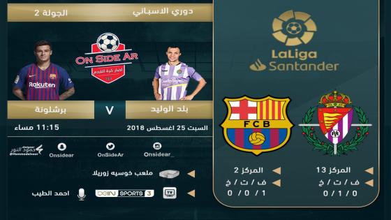 مباراة برشلونة وبلد الوليد