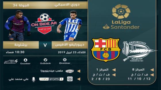 مباراة برشلونة وديبورتيفو ألافيس