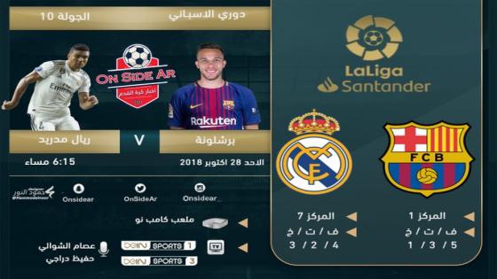 مباراة برشلونة وريال مدريد