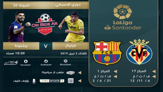 مباراة برشلونة وفياريال