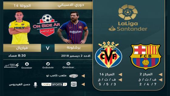 مباراة برشلونة وفياريال