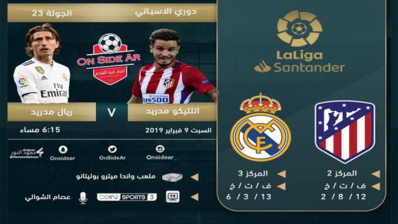 مباراة ريال مدريد وأتلتيكو مدريد