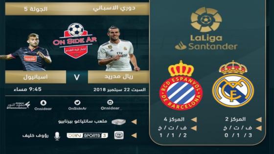 مباراة ريال مدريد وإسبانيول