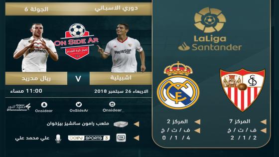 مباراة ريال مدريد وإشبيلية