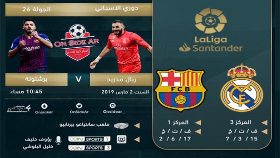 مباراة ريال مدريد وبرشلونة