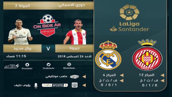 مباراة ريال مدريد وجيرونا