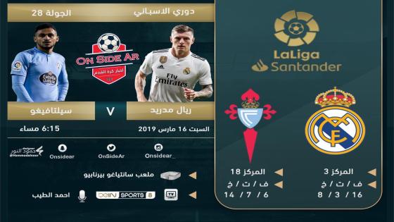 مباراة ريال مدريد وسيلتا فيغو