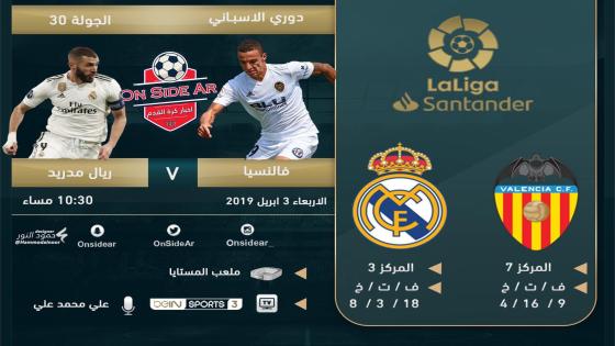 مباراة ريال مدريد وفالنسيا