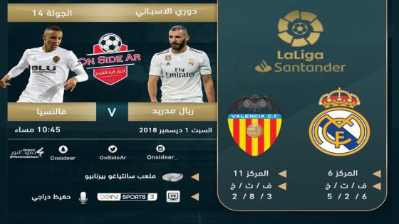 مباراة ريال مدريد وفالنسيا