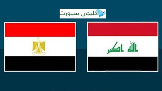 موعد مباراة العراق ومصر اليوم