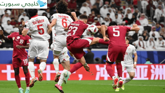نتيجة مباراة قطر وطاجيكستان اليوم