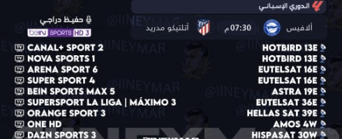 القنوات الناقلة لمباراة اتلتيكو مدريد وديبورتيفو الافيس اليوم