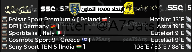 القنوات الناقلة لمباراة الاتحاد والتعاون