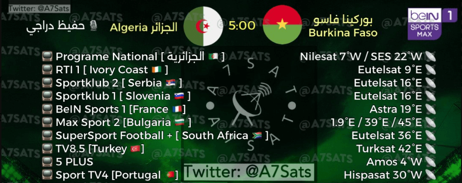 القنوات الناقلة لمباراة الجزائر وبوركينا فاسو