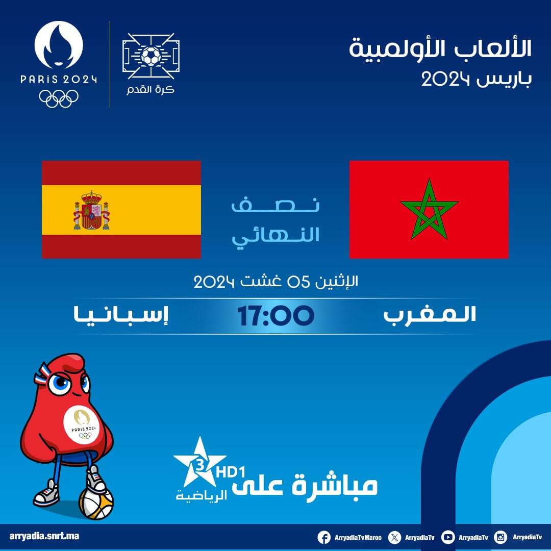القنوات الناقلة لمباراة المغرب واسبانيا