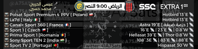 القنوات الناقلة لمباراة النصر والرياض