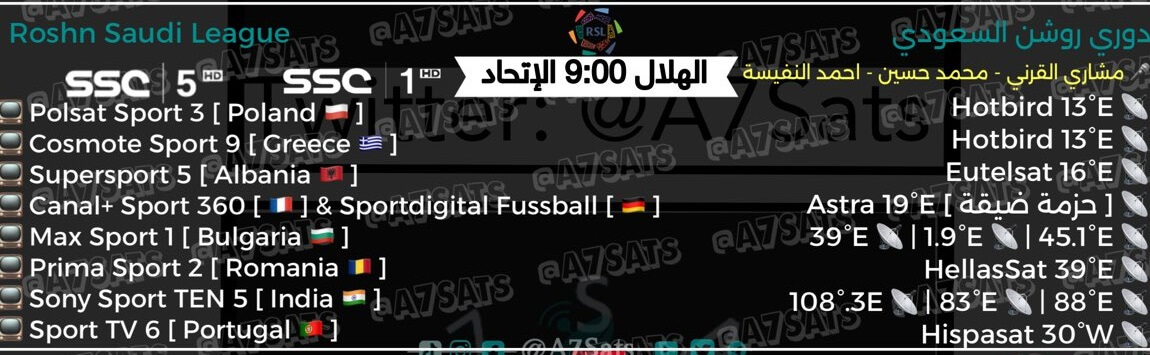 القنوات الناقلة لمباراة الهلال واتحاد جدة اليوم
