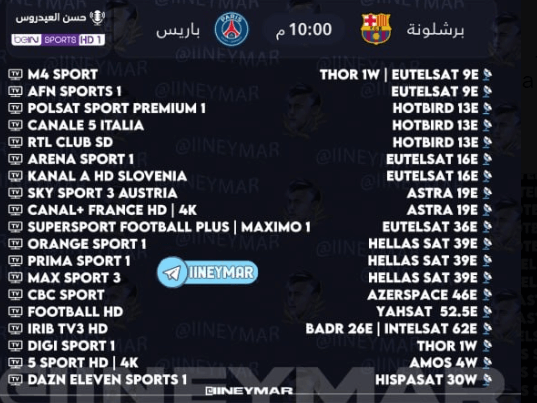 القنوات الناقلة لمباراة برشلونة ضد باريس سان جيرمان
