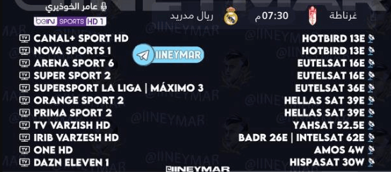 القنوات الناقلة لمباراة ريال مدريد وغرناطة