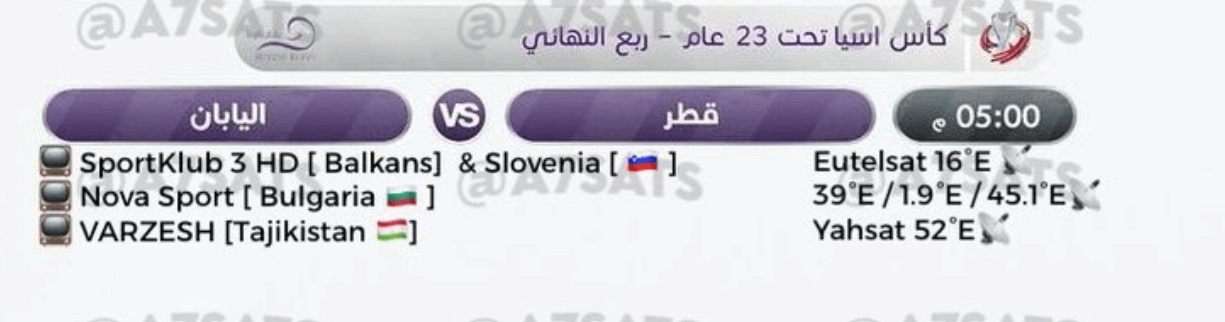 القنوات الناقلة لمباراة قطر ضد اليابان