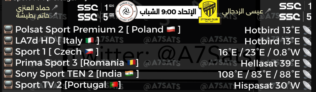 مباراة الاتحاد والشباب القنوات الناقلة