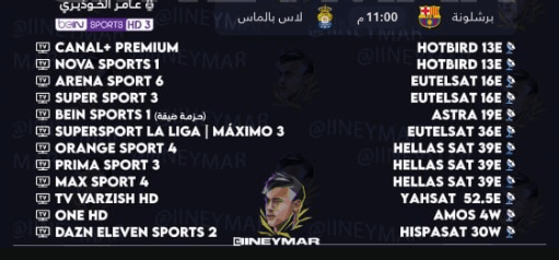 مباراة برشلونة ولاس بالماس القنوات الناقلة