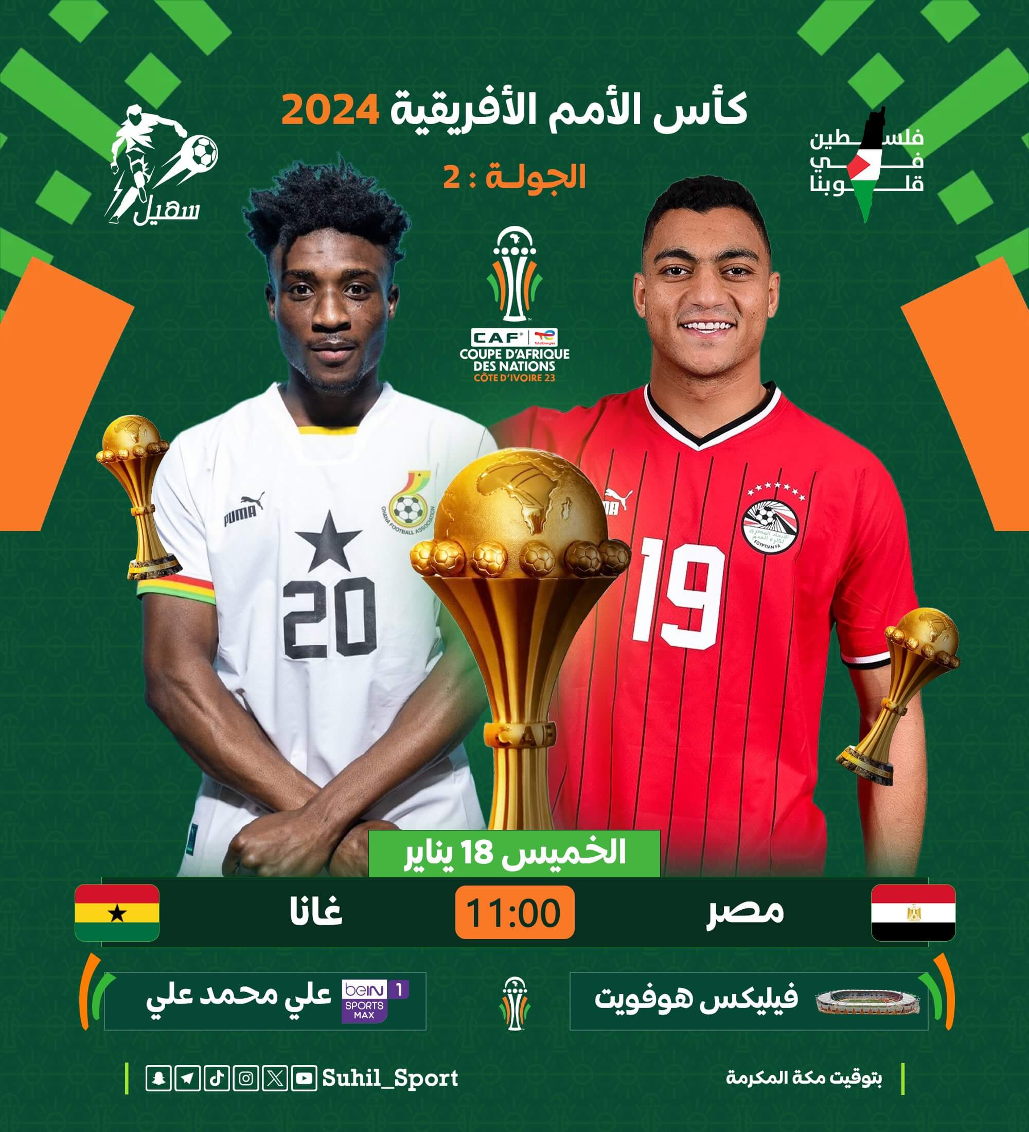 معلق مباراة مصر وغانا